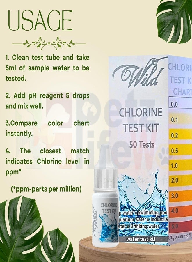 مجموعة اختبار الكلور في المياه من فاييناتو أكواتيك ريميديز (50 اختبارًا) مناسبة لمياه أحواض السمك، وحمامات السباحة، والمياه الصناعية، ومياه الشرب - Image 2